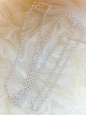 Silver chain necklace with swan charm #swan